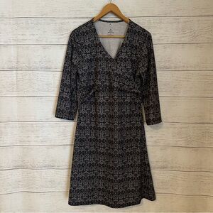 PrAna Dress Twist Faux Wrap Printed Dress.